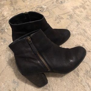 Black Steve Madden Leather Booties